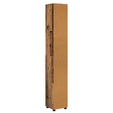 Badrumsskåp Gammalt trä 30,5 x 30 x 195 cm Konstruerat trä