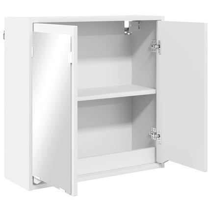 Badrumsspegelskåp med hylla Vit 60 x 20 x 60 cm Konstruerat trä