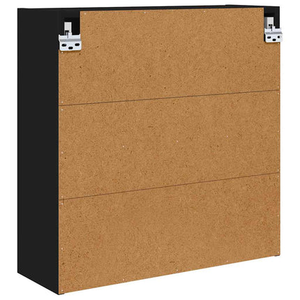 Badrumsspegelskåp Svart 60 x 20 x 60 cm Konstruerat trä