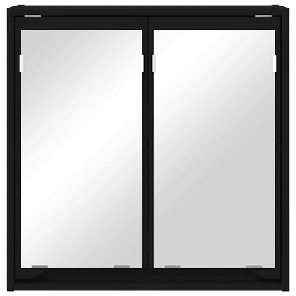 Badrumsspegelskåp Svart 60 x 20 x 60 cm Konstruerat trä