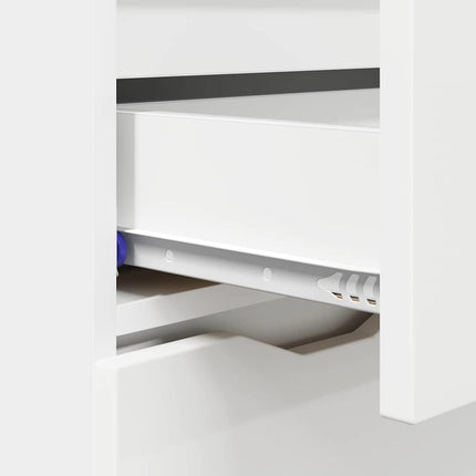 Sideboard med låda Vit 100 x 30 x 65,6 Konstruerat trä