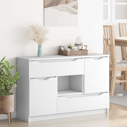 Sideboard med låda Vit 100 x 30 x 65,6 Konstruerat trä