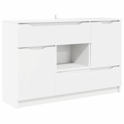 Sideboard med låda Vit 100 x 30 x 65,6 Konstruerat trä