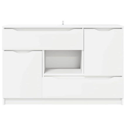 Sideboard med låda Vit 100 x 30 x 65,6 Konstruerat trä