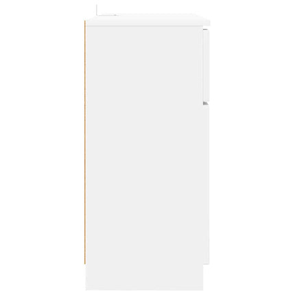 Sideboard med låda Vit 100 x 30 x 65,6 Konstruerat trä