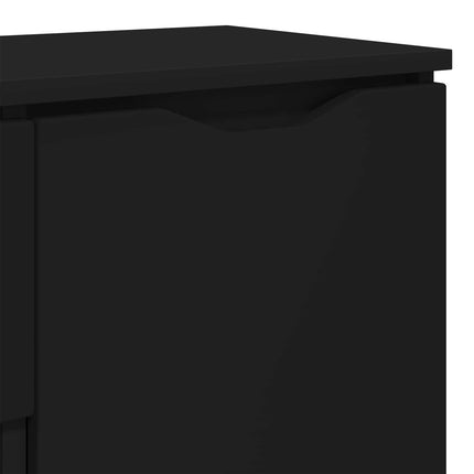 Sideboard med låda Svart 100 x 30 x 65,6 Konstruerat trä