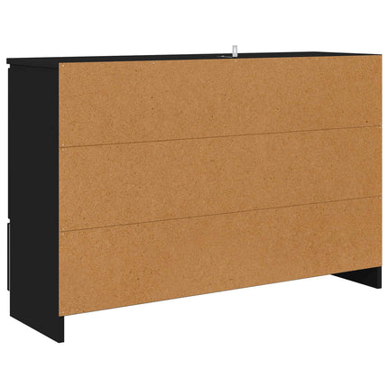 Sideboard med låda Svart 100 x 30 x 65,6 Konstruerat trä