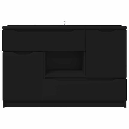 Sideboard med låda Svart 100 x 30 x 65,6 Konstruerat trä