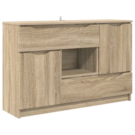 Sideboard med låda Sonoma-ek 100 x 30 x 65,6 Konstruerat trä