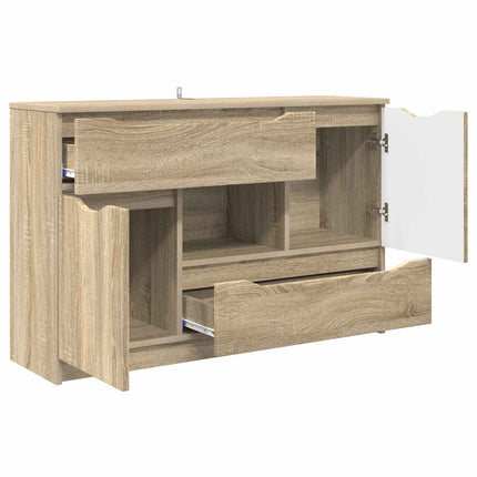 Sideboard med låda Sonoma-ek 100 x 30 x 65,6 Konstruerat trä