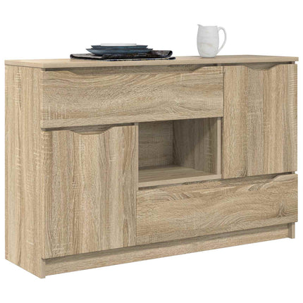 Sideboard med låda Sonoma-ek 100 x 30 x 65,6 Konstruerat trä