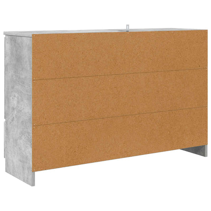 Sideboard med låda Betonggrå 100 x 30 x 65,6 Konstruerat trä