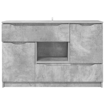 Sideboard med låda Betonggrå 100 x 30 x 65,6 Konstruerat trä