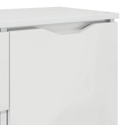Sideboard Högblanka vita 100 x 30 x 65,6 Konstruerat trä