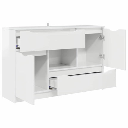 Sideboard Högblanka vita 100 x 30 x 65,6 Konstruerat trä