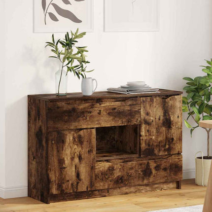 Sideboard med låda Rökt ek 100 x 30 x 65,6 Konstruerat trä