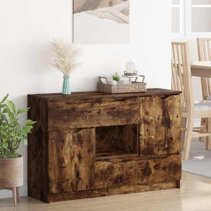 Sideboard med låda Rökt ek 100 x 30 x 65,6 Konstruerat trä