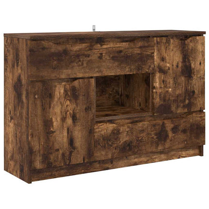 Sideboard med låda Rökt ek 100 x 30 x 65,6 Konstruerat trä