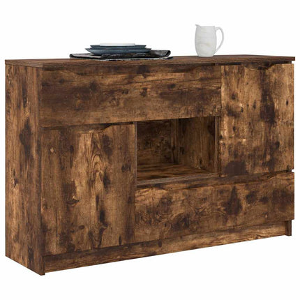 Sideboard med låda Rökt ek 100 x 30 x 65,6 Konstruerat trä