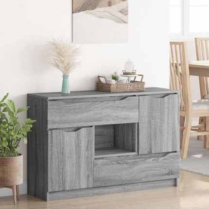 Sideboard med låda Grå Sonoma 100 x 30 x 65,6 Konstruerat trä