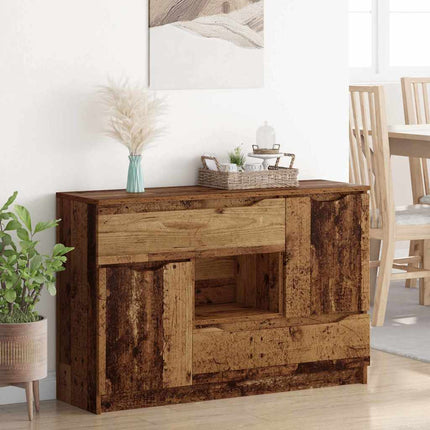 Sideboard med låda Gammalt trä 100 x 30 x 65,6 Konstruerat trä