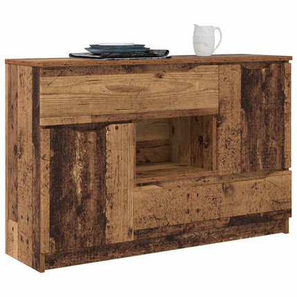 Sideboard med låda Gammalt trä 100 x 30 x 65,6 Konstruerat trä