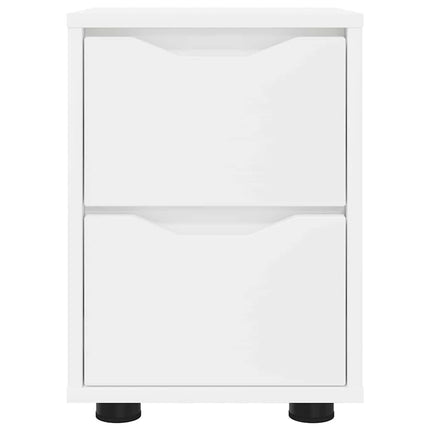 Sängbord med låda 2 pcs Vit 30,5 x 30 x 43 cm Konstruerat trä