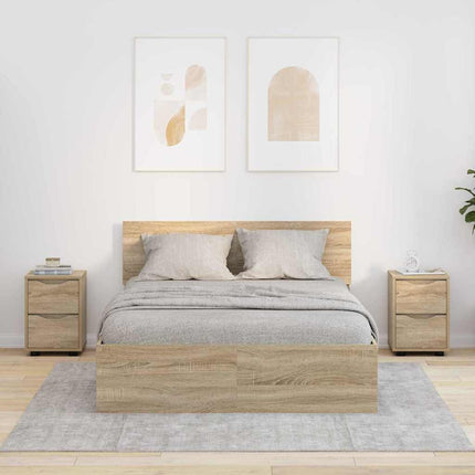 Sängbord 2 pcs Sonoma-ek 30,5 x 30 x 43 cm Konstruerat trä