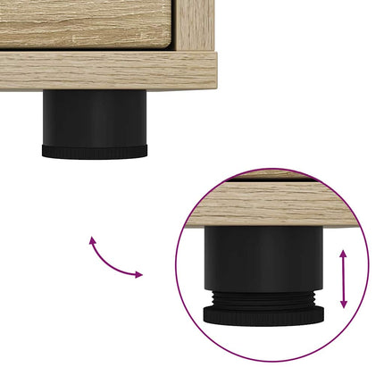Sängbord 2 pcs Sonoma-ek 30,5 x 30 x 43 cm Konstruerat trä