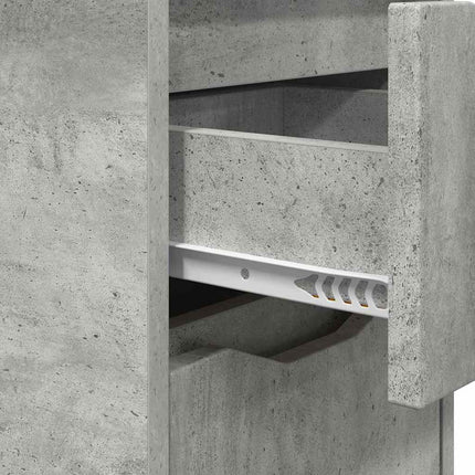 Sängbord 2 pcs Betonggrå 30,5 x 30 x 43 cm Konstruerat trä