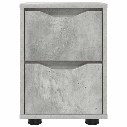 Sängbord 2 pcs Betonggrå 30,5 x 30 x 43 cm Konstruerat trä