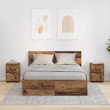 Sängbord 2 pcs Gammalt trä 30,5 x 30 x 43 cm Konstruerat trä