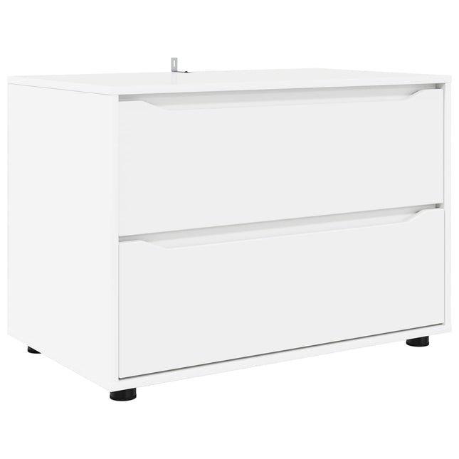 Förvaringsskåp 80 x 48 x 57 cm Konstruerat trä Vit