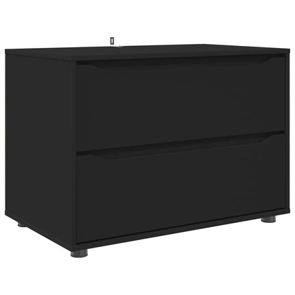 Förvaringsskåp 80 x 48 x 57 cm Konstruerat trä Svart