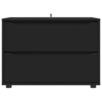 Förvaringsskåp 80 x 48 x 57 cm Konstruerat trä Svart