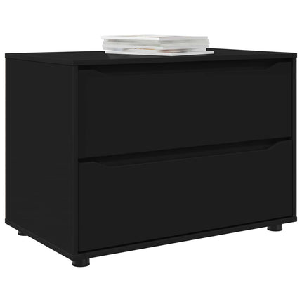 Förvaringsskåp 80 x 48 x 57 cm Konstruerat trä Svart