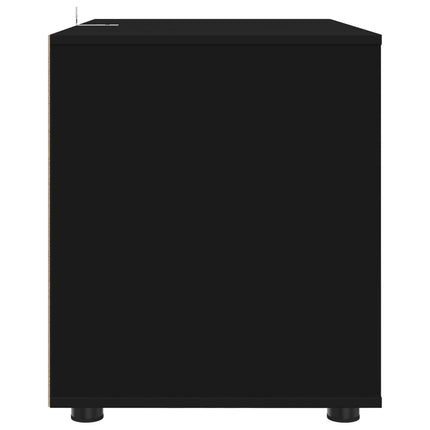 Förvaringsskåp 80 x 48 x 57 cm Konstruerat trä Svart