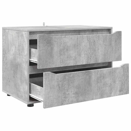Förvaringsskåp Betonggrå 80 x 48 x 57 cm Konstruerat trä