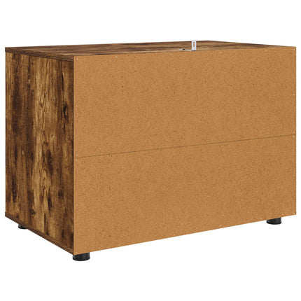 Förvaringsskåp 80 x 48 x 57 cm Konstruerat trä Rökt ek