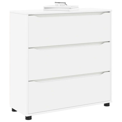 Förvaringsskåp 80 x 31 x 81 cm Konstruerat trä Vit