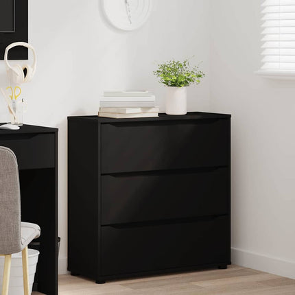 Förvaringsskåp Svart 80 x 31 x 81 cm Konstruerat trä