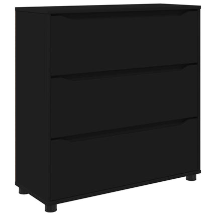 Förvaringsskåp 80 x 31 x 81 cm Konstruerat trä Svart