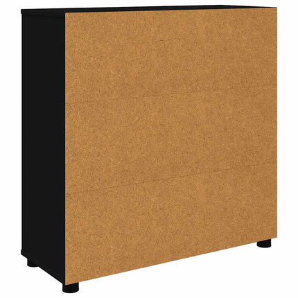 Förvaringsskåp Svart 80 x 31 x 81 cm Konstruerat trä