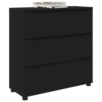 Förvaringsskåp Svart 80 x 31 x 81 cm Konstruerat trä