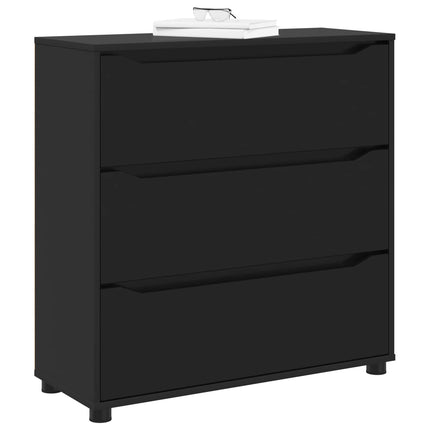 Förvaringsskåp 80 x 31 x 81 cm Konstruerat trä Svart