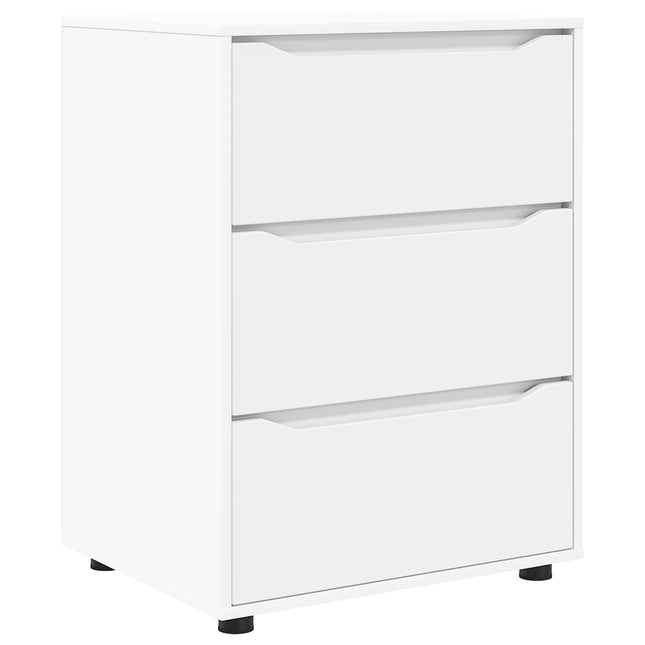 Förvaringsskåp 60 x 48 x 81 cm Konstruerat trä Vit