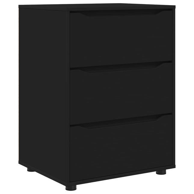 Förvaringsskåp 60 x 48 x 81 cm Konstruerat trä Svart