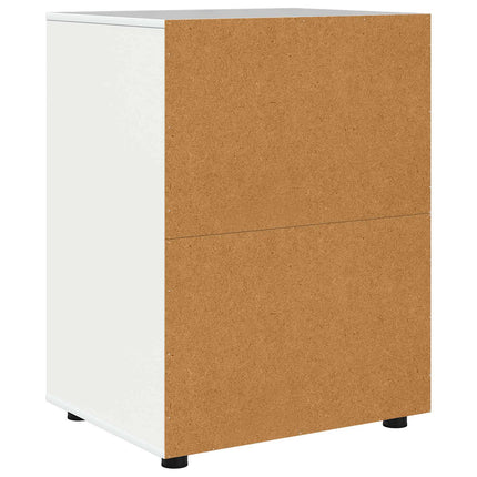 Förvaringsskåp 60 x 48 x 81 cm Konstruerat trä Högblanka vita