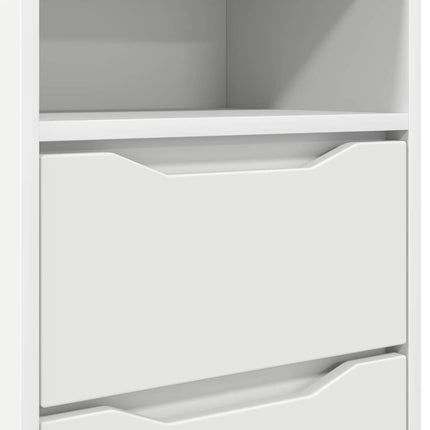 Sängbord med låda 2 pcs Vit 40 x 30 x 467 cm Konstruerat trä