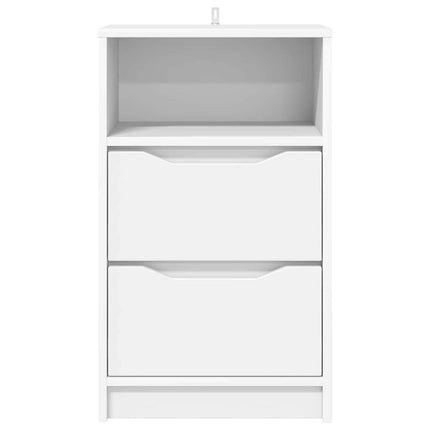 Sängbord med låda 2 pcs Vit 40 x 30 x 467 cm Konstruerat trä